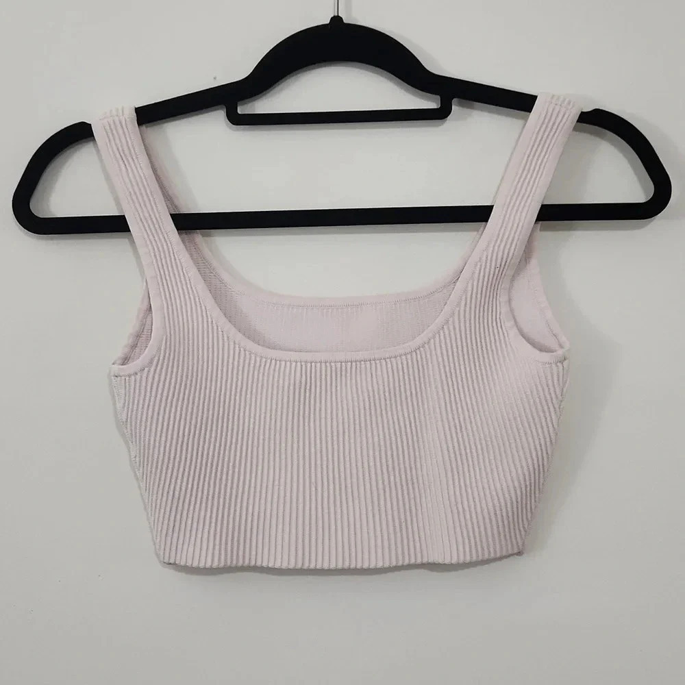 Babaton sculpt knit squareneck cropped tank - Picture 4 of 5